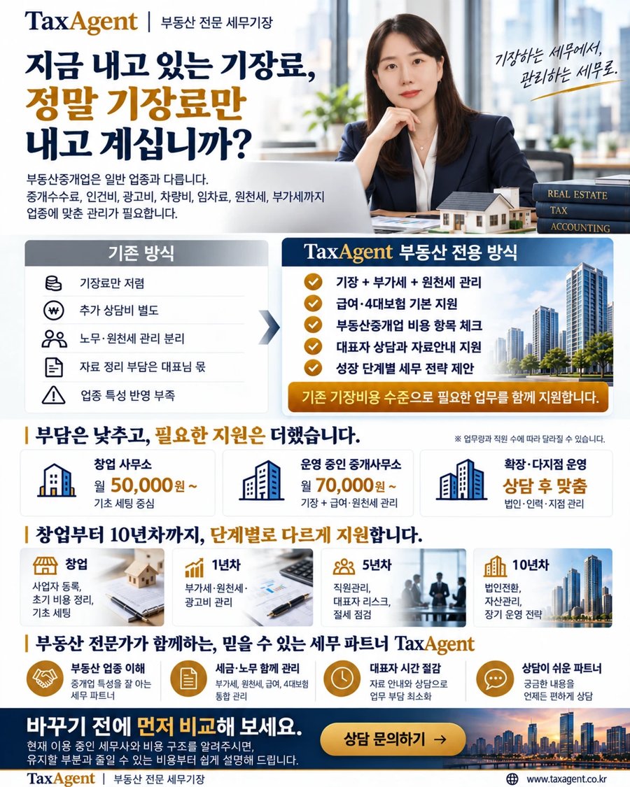 TaxAgent 부동산 전문 세무기장 브로슈어